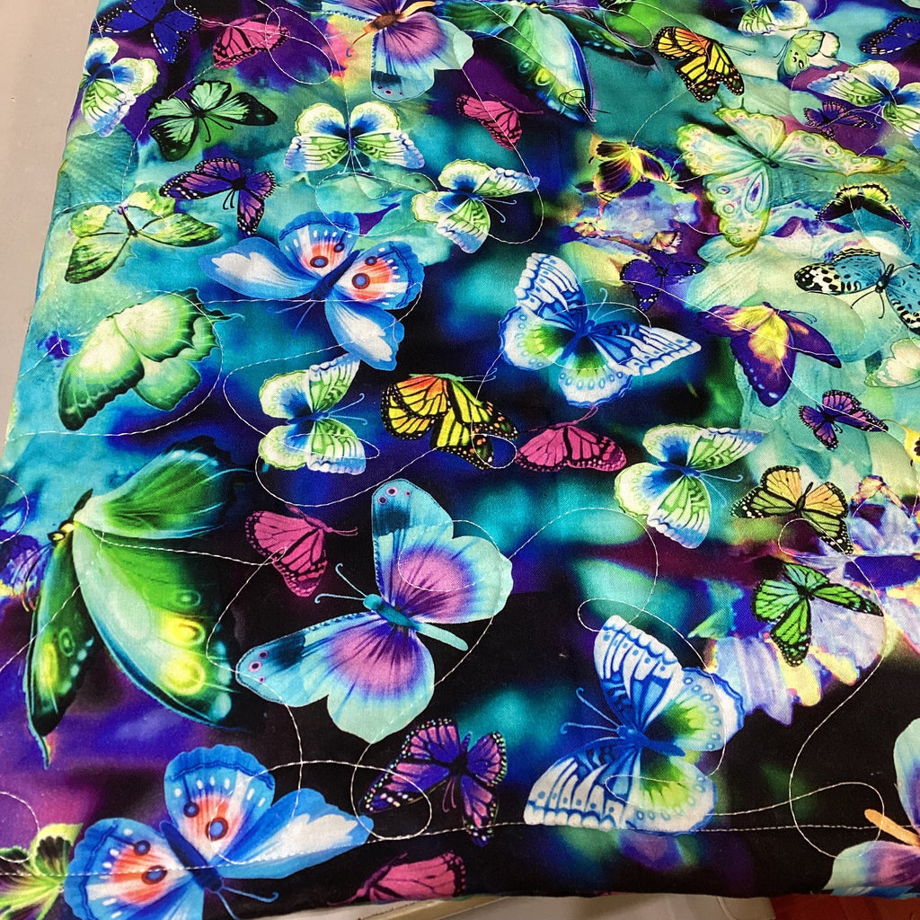 Peacock Dreams Quilt - Handcrafted king size   comforter bedspread duvet cover
