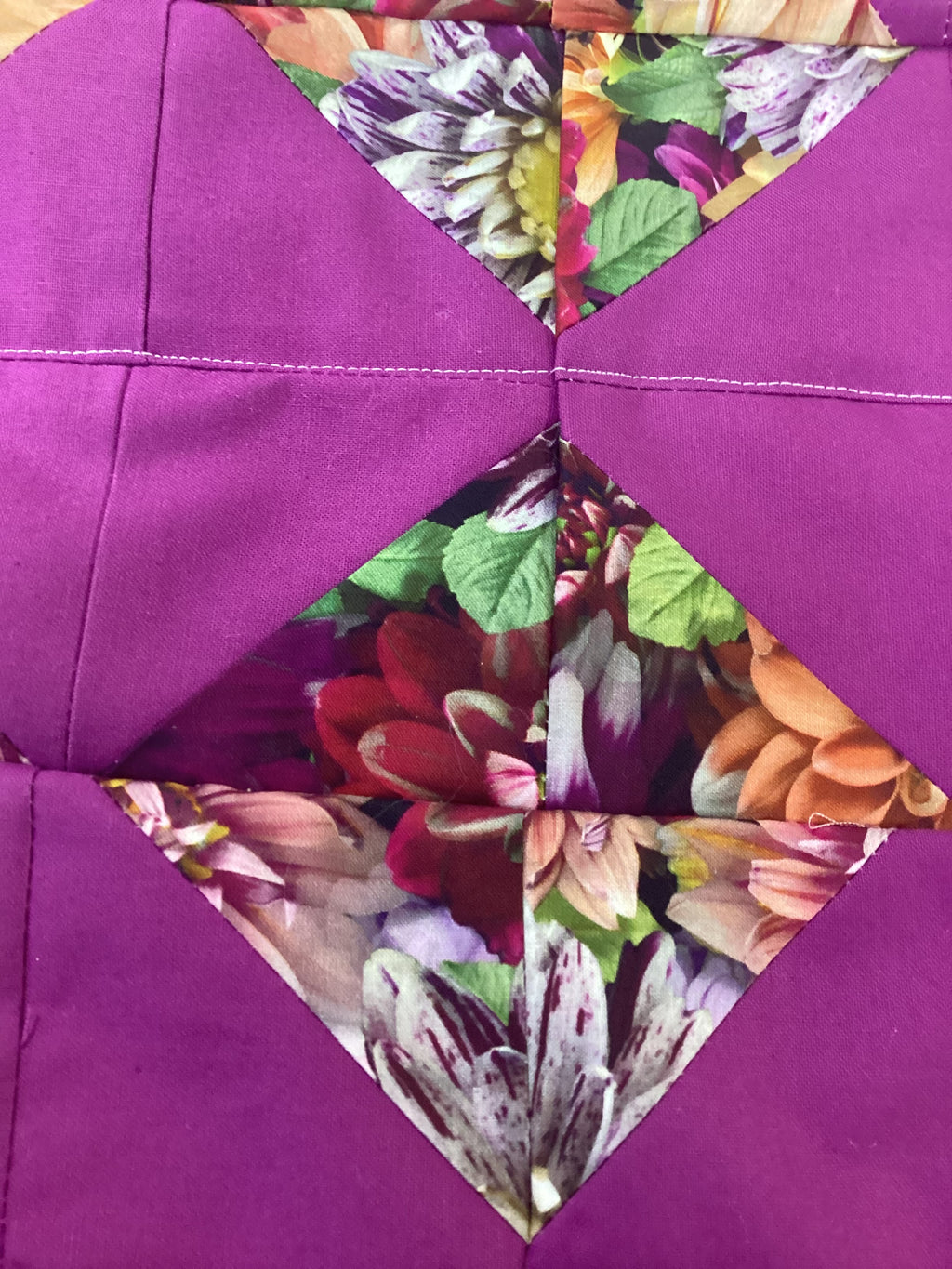 Handmade Purple Floral Lap Quilt – Baby Blanket – 38”x42 Lap Quilt baby blanket baby shower gift new born nursery decor bedspread