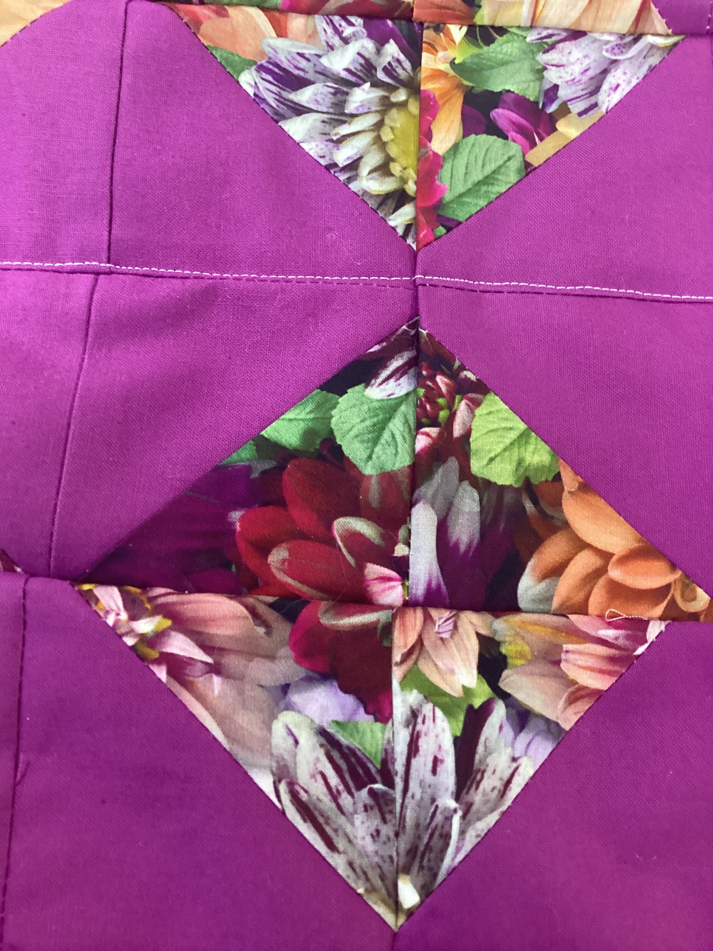 Handmade Purple Floral Lap Quilt – Baby Blanket – 38”x42 Lap Quilt baby blanket baby shower gift new born nursery decor bedspread