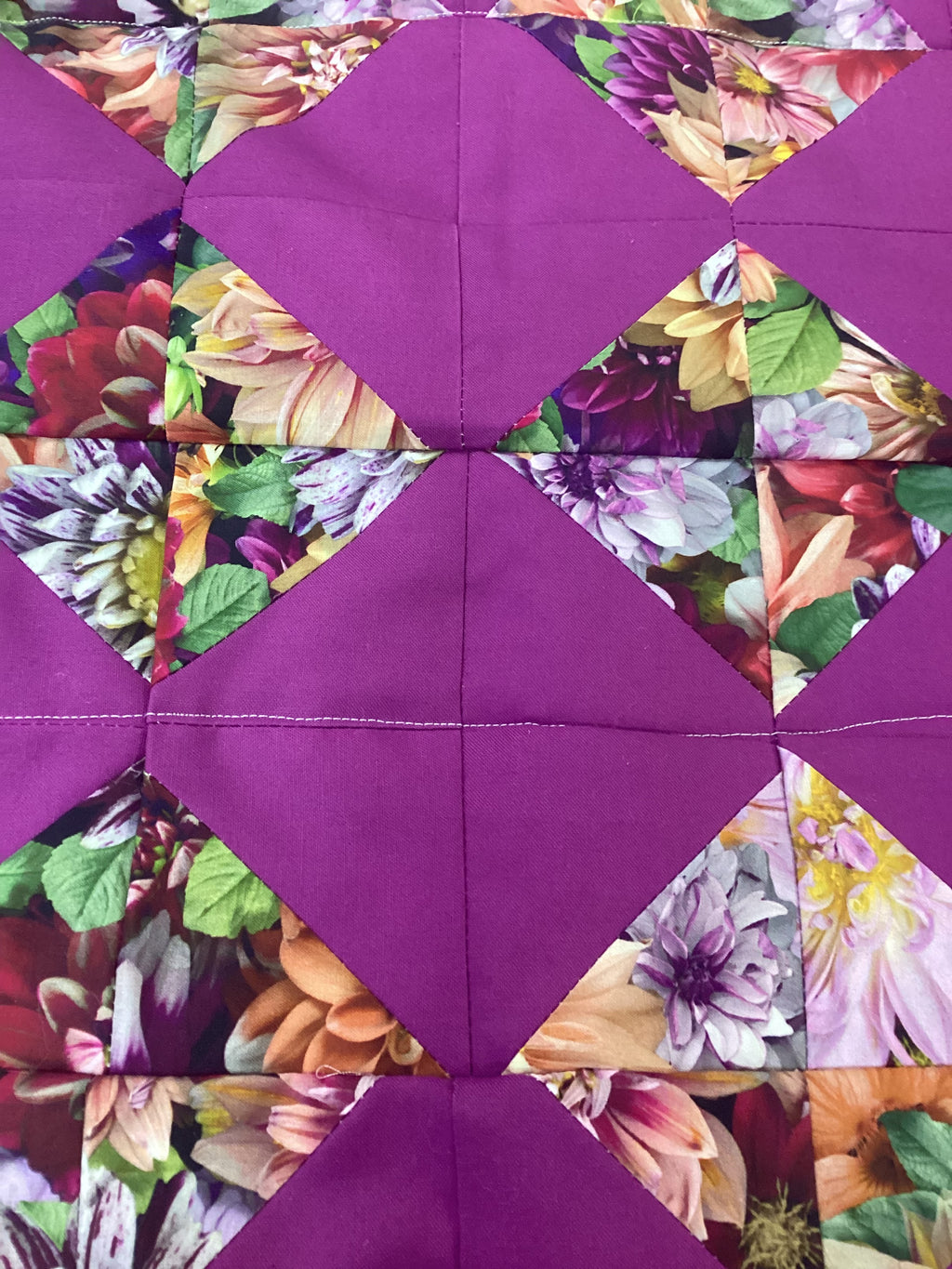 Handmade Purple Floral Lap Quilt – Baby Blanket – 38”x42 Lap Quilt baby blanket baby shower gift new born nursery decor bedspread