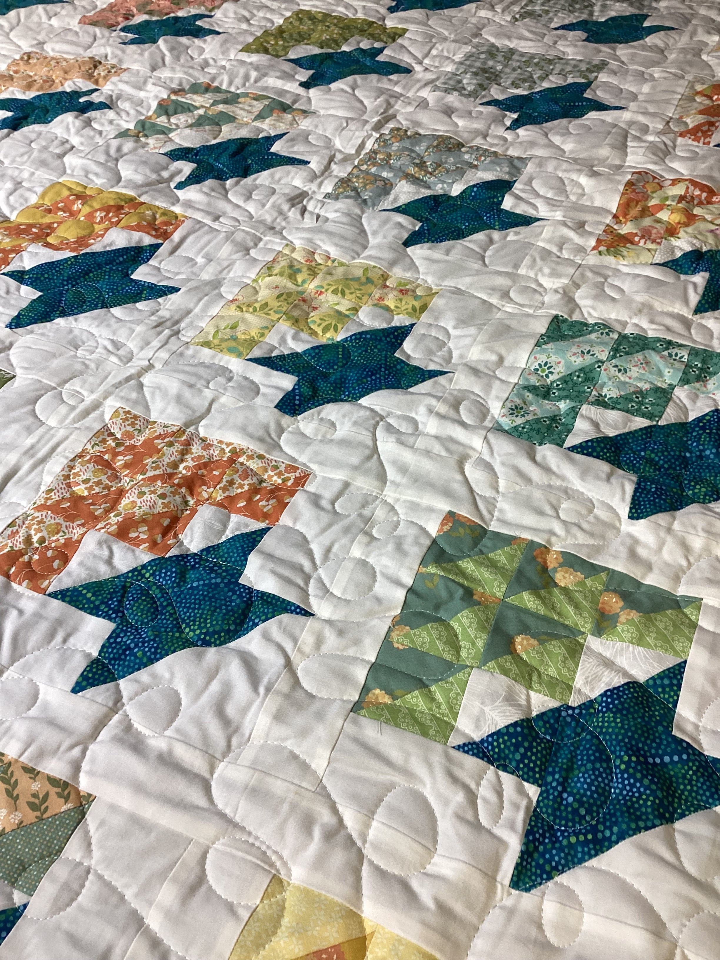 Handmade Modern Twin Quilt - Teal Reversible Bedding - Cozy Home Decor Gift  comforter bedspread gift idea