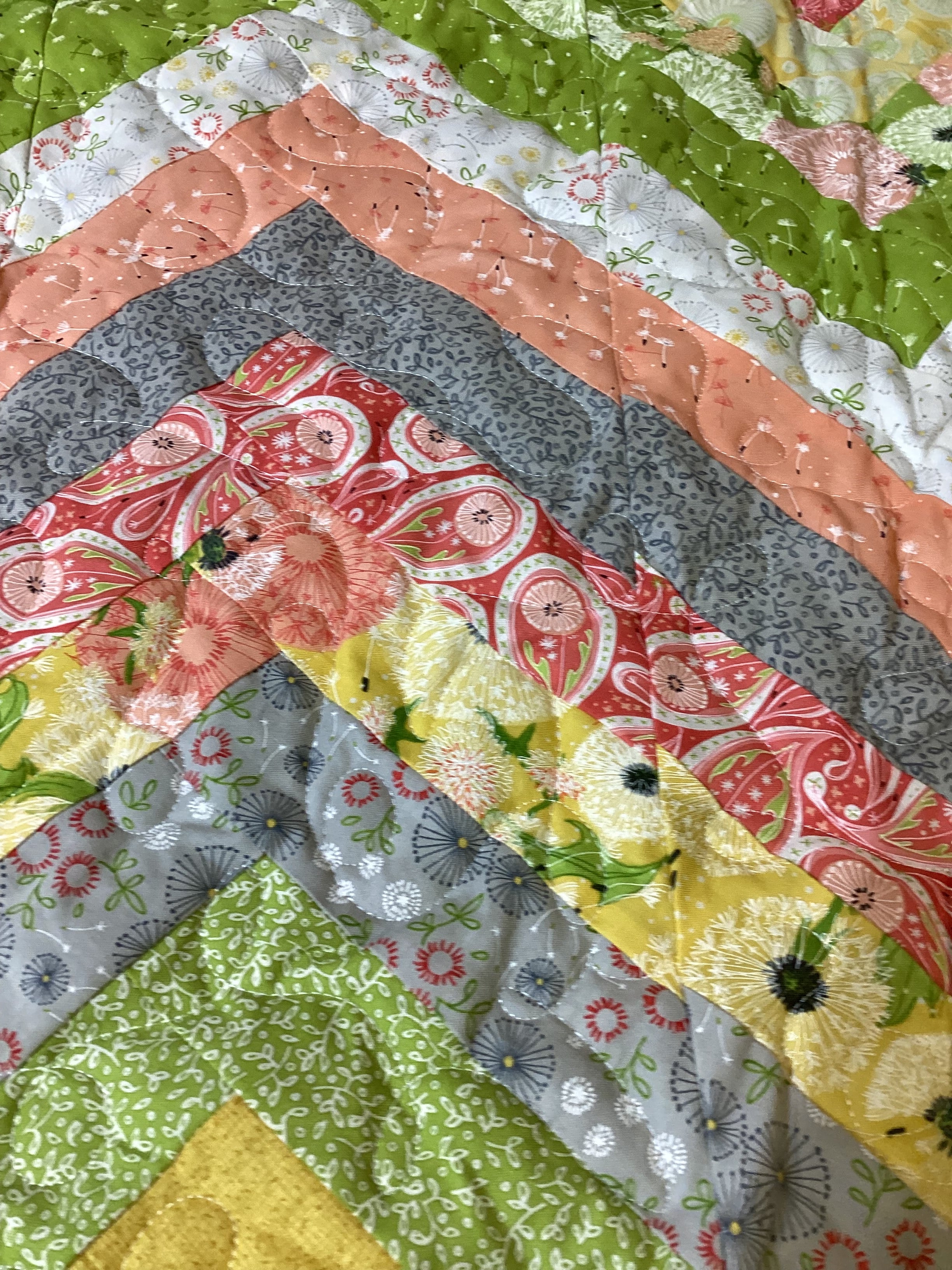 Handmade Chevron Pattern King Size Quilt – Soft Pastel Colors, Personalized comforter bedspread duvet cover throw blanket