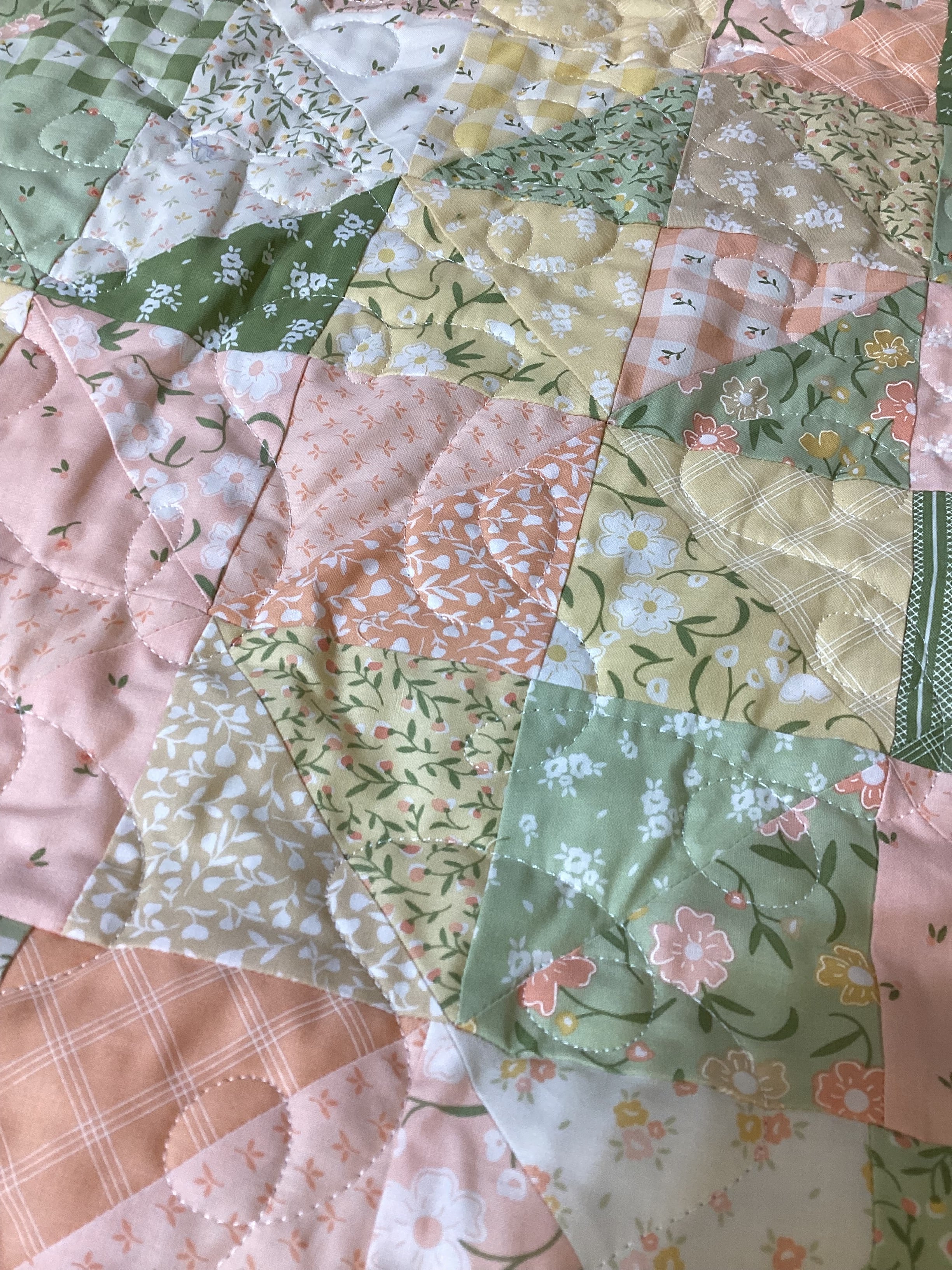 Handmade Floral Patchwork Quilt Throw  comforter bedspread duvet gift idea