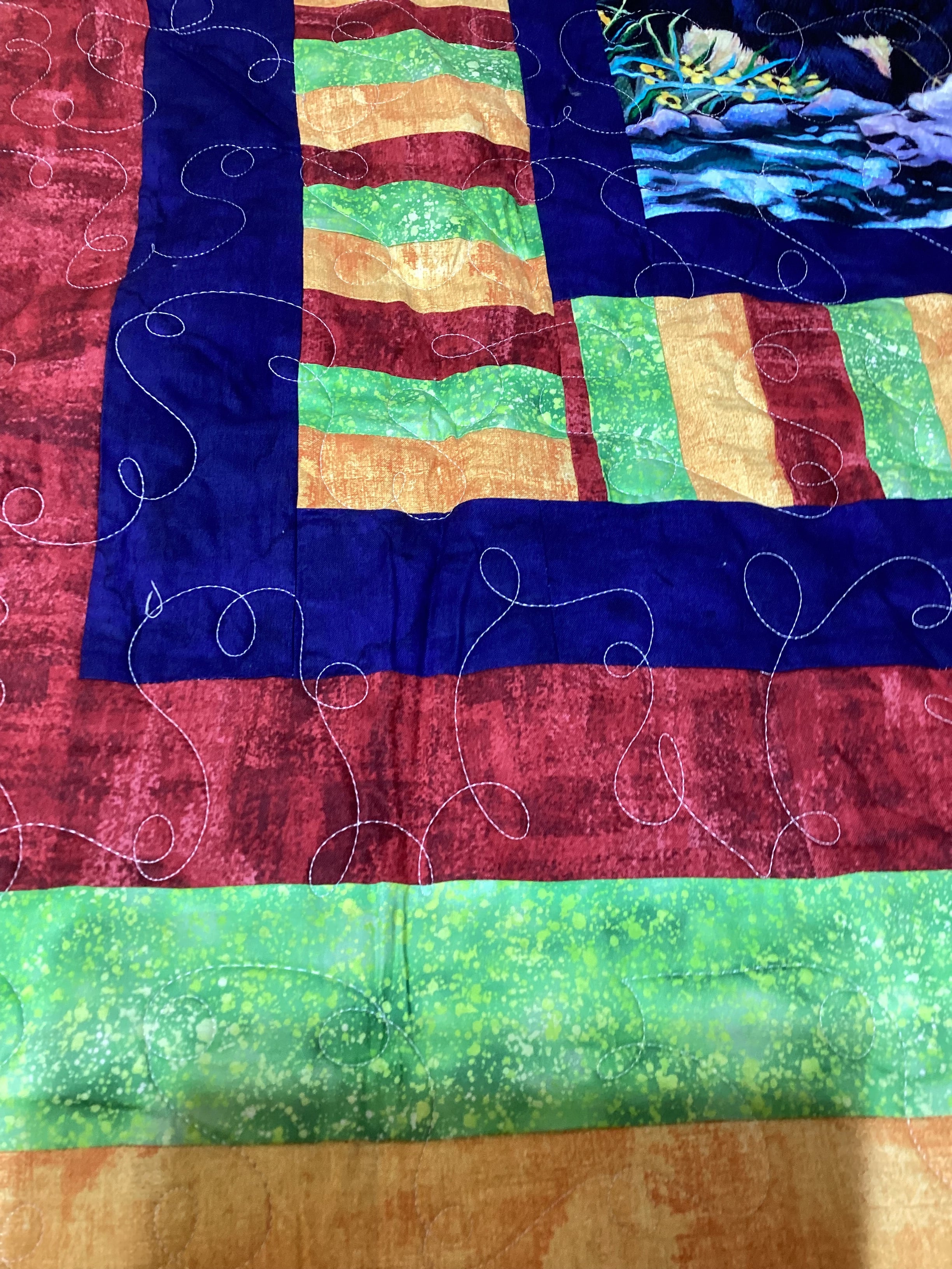 Enchanting Bear Hugs Quilt – Handmade Queen Size comforter bedspread duvet cover throw blanket