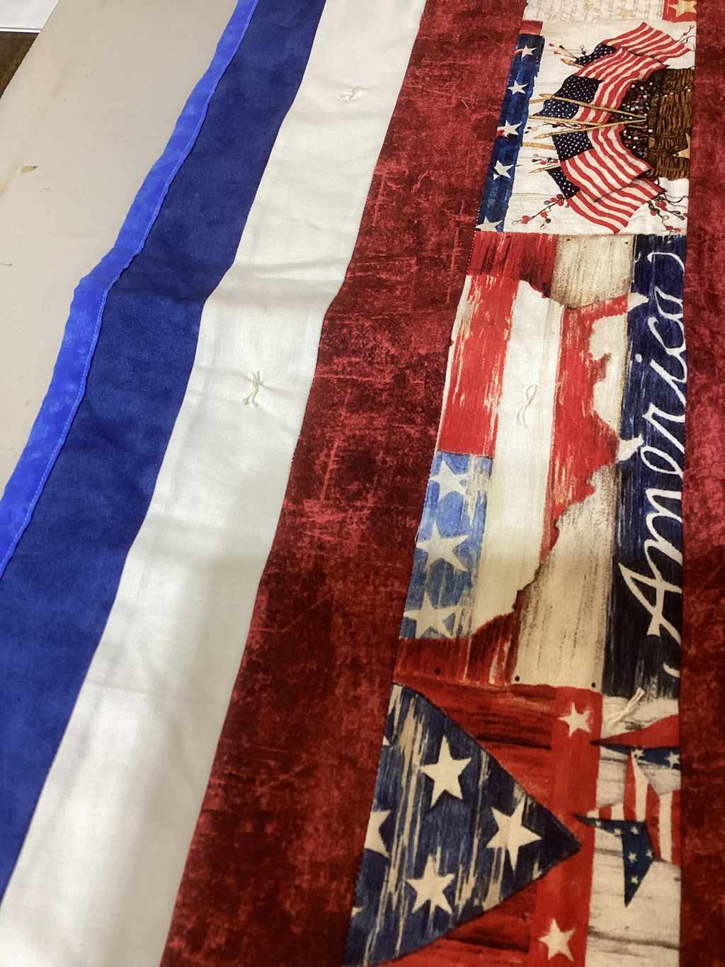 All American Eagle Quilt – Hand-Tied Cotton Throw Blanket, Patriotic Home Decor