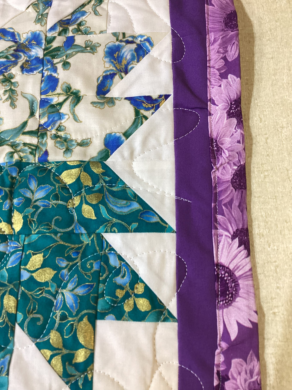 Handmade Purple Star Quilt baby quilt blanket lap quilt  nursery decor baby shower gift comforter duvet cover throw  bedspread