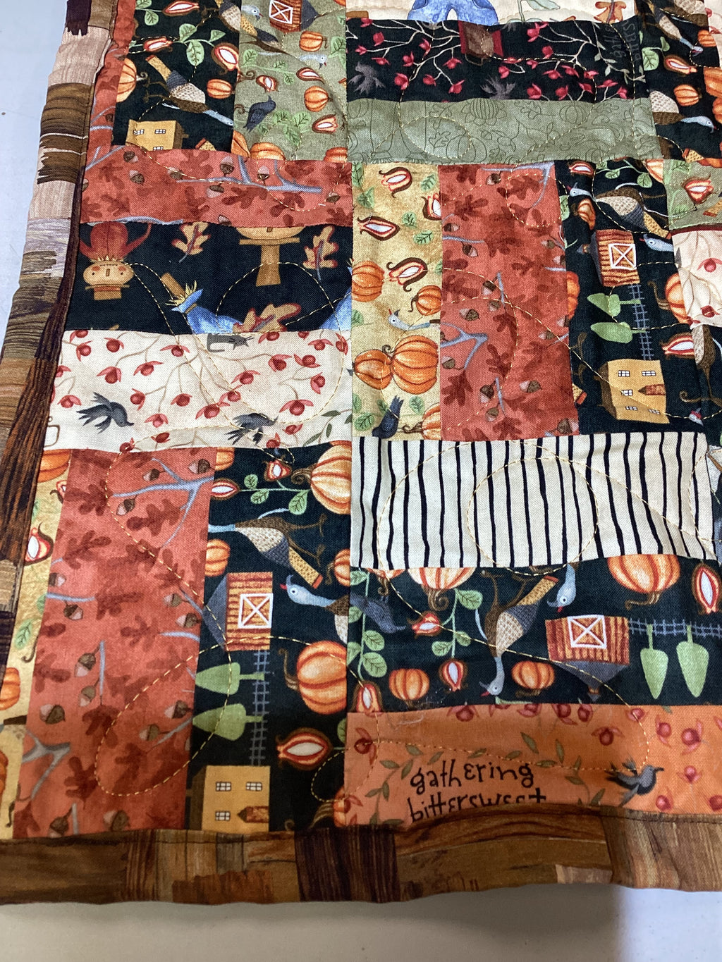 Enchanted Fall Comfort Blanket hand made quilt comforter duvet cover bedspread gift idea