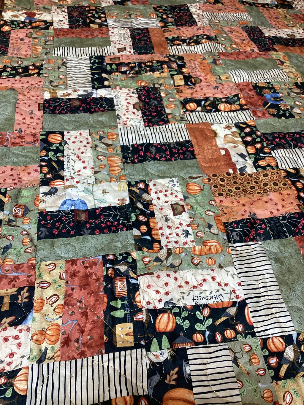 Enchanted Fall Comfort Blanket hand made quilt comforter duvet cover bedspread gift idea