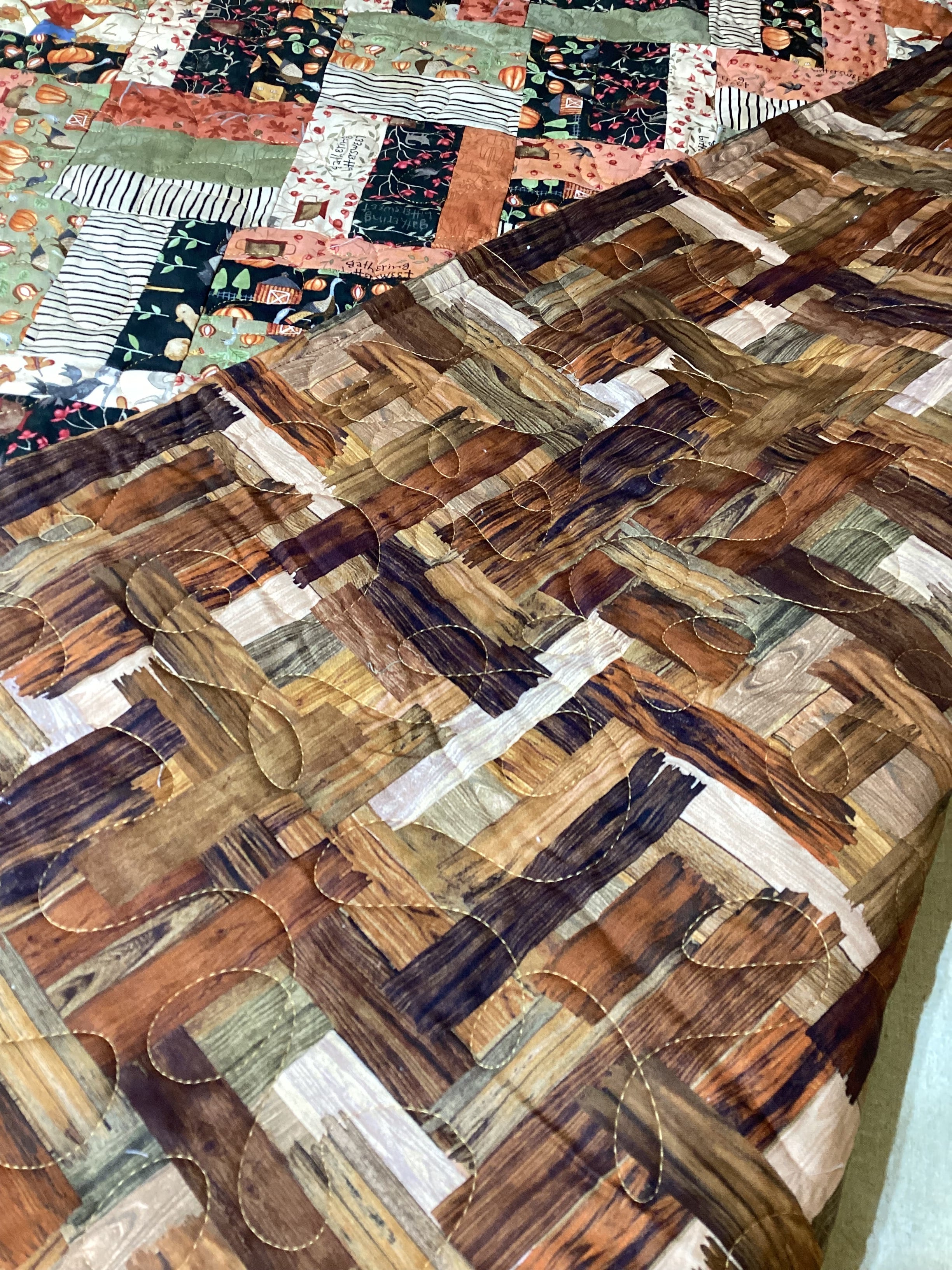 Enchanted Fall Comfort Blanket hand made quilt comforter duvet cover bedspread gift idea