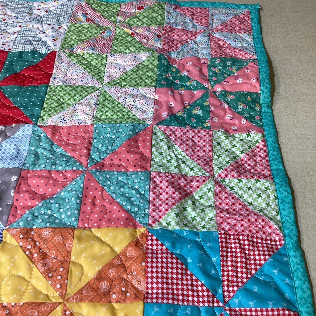 Handcrafted Baby & Lap Blanket of Color, Comfort, and Kindness Lap Quilt baby blanket baby shower gift new born nursery decor bedspread