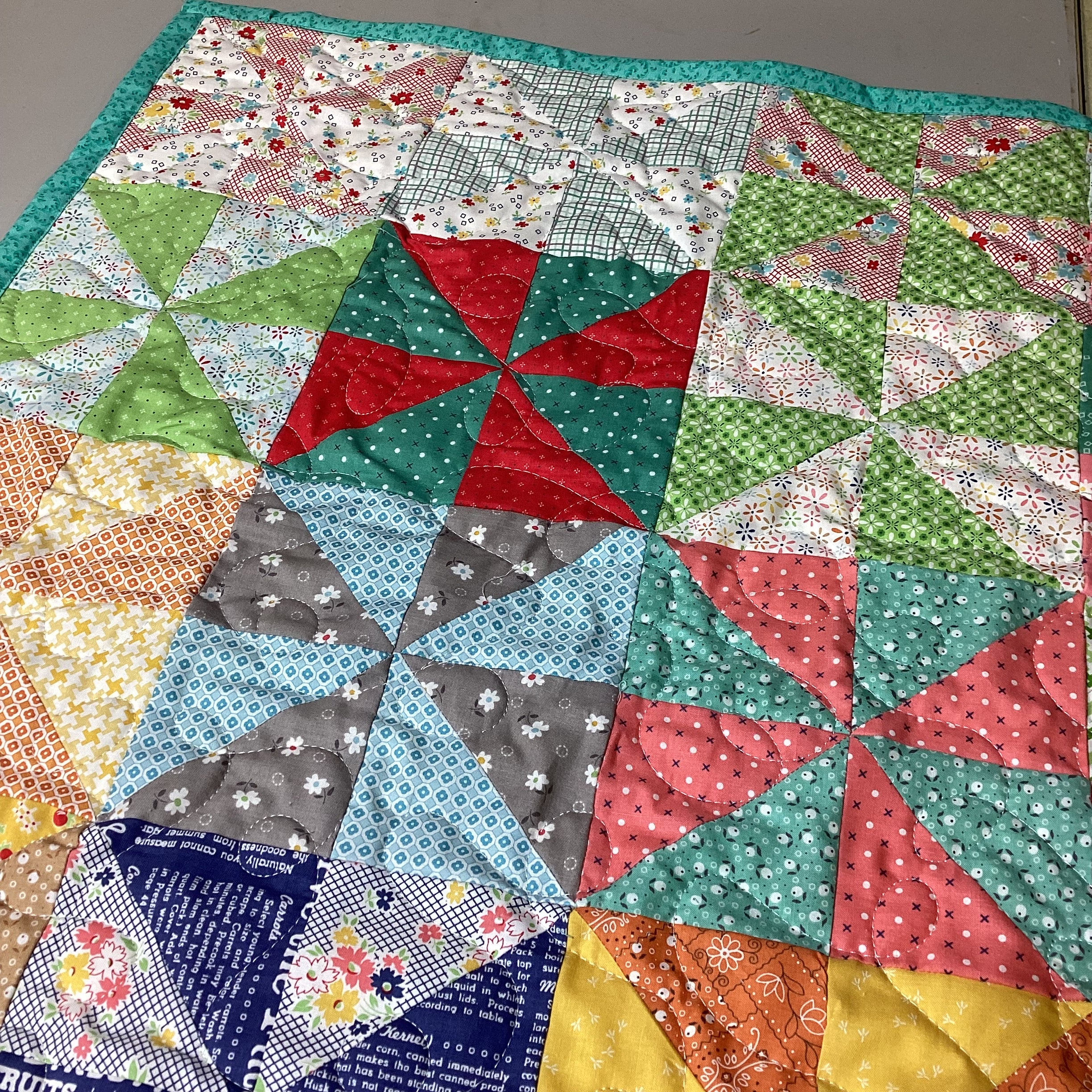 Handcrafted Baby & Lap Blanket of Color, Comfort, and Kindness Lap Quilt baby blanket baby shower gift new born nursery decor bedspread