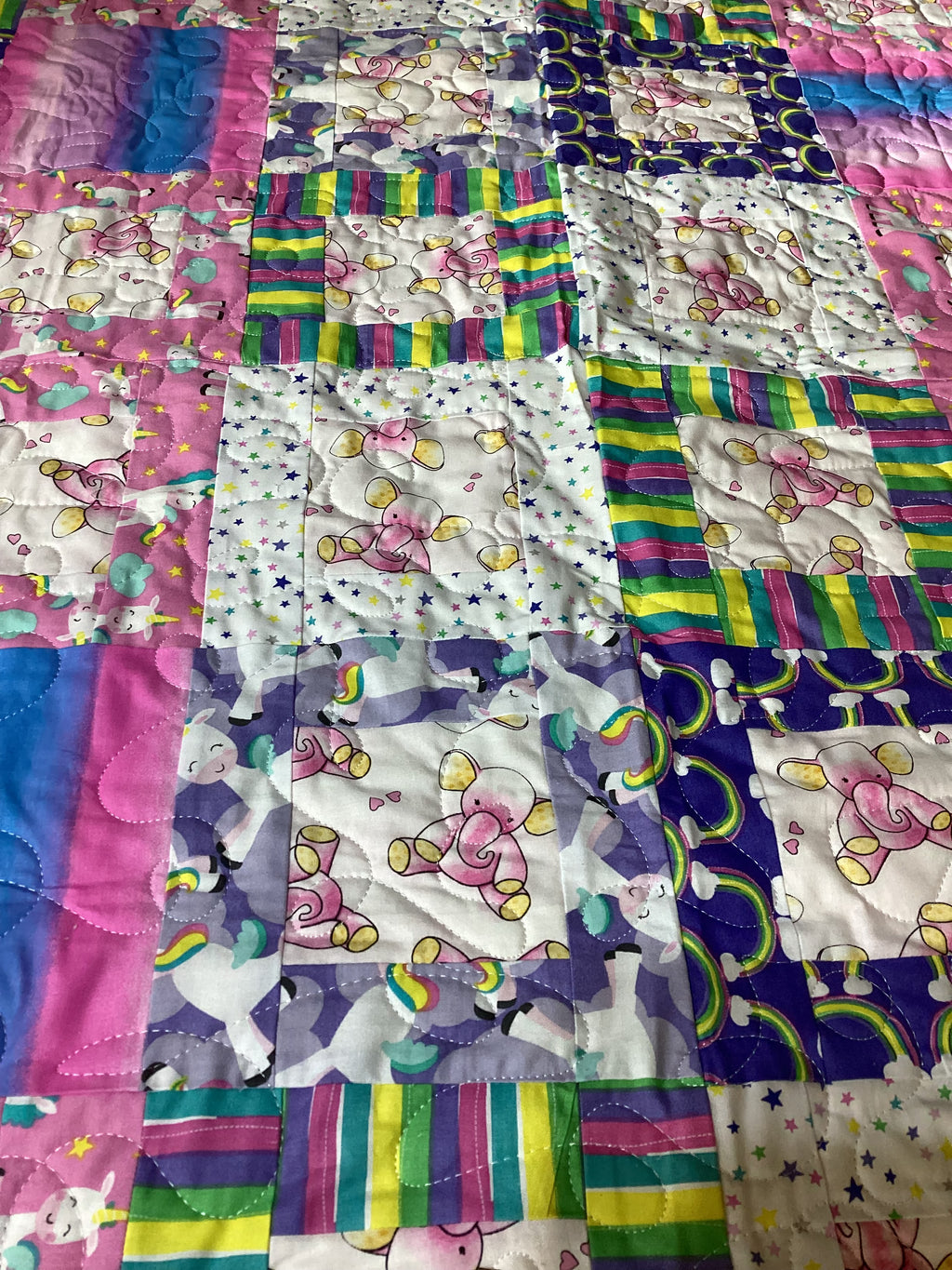 Handmade Pink Floral Baby Quilt or Lap Blanket Lap Quilt baby blanket baby shower gift new born nursery decor bedspread