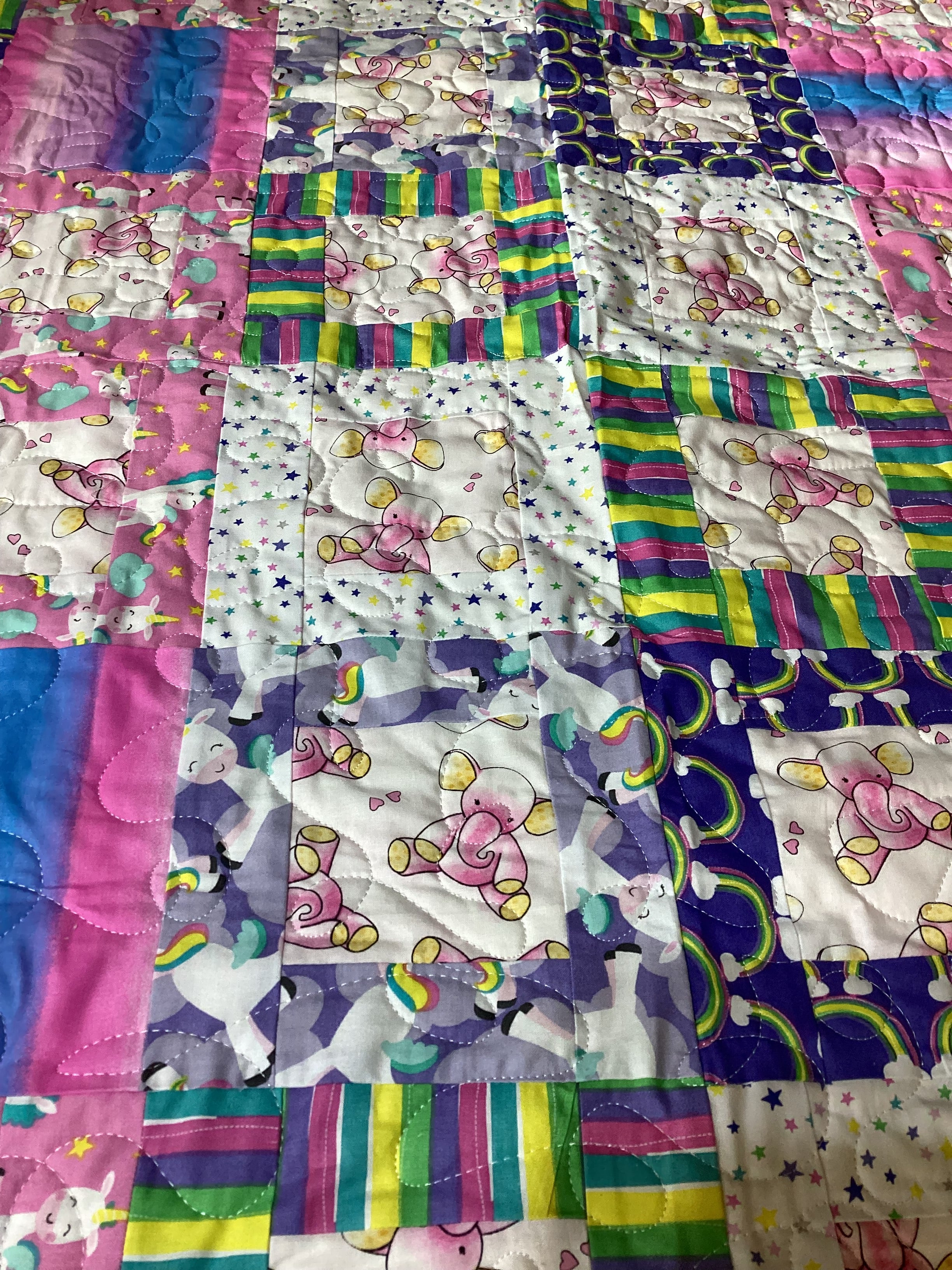Handmade Pink Floral Baby Quilt or Lap Blanket Lap Quilt baby blanket baby shower gift new born nursery decor bedspread