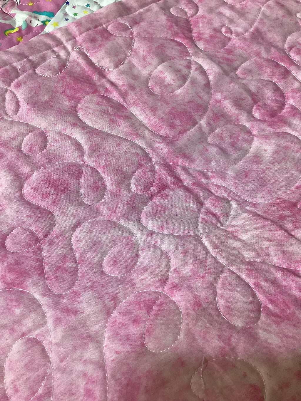 Handmade Pink Floral Baby Quilt or Lap Blanket Lap Quilt baby blanket baby shower gift new born nursery decor bedspread