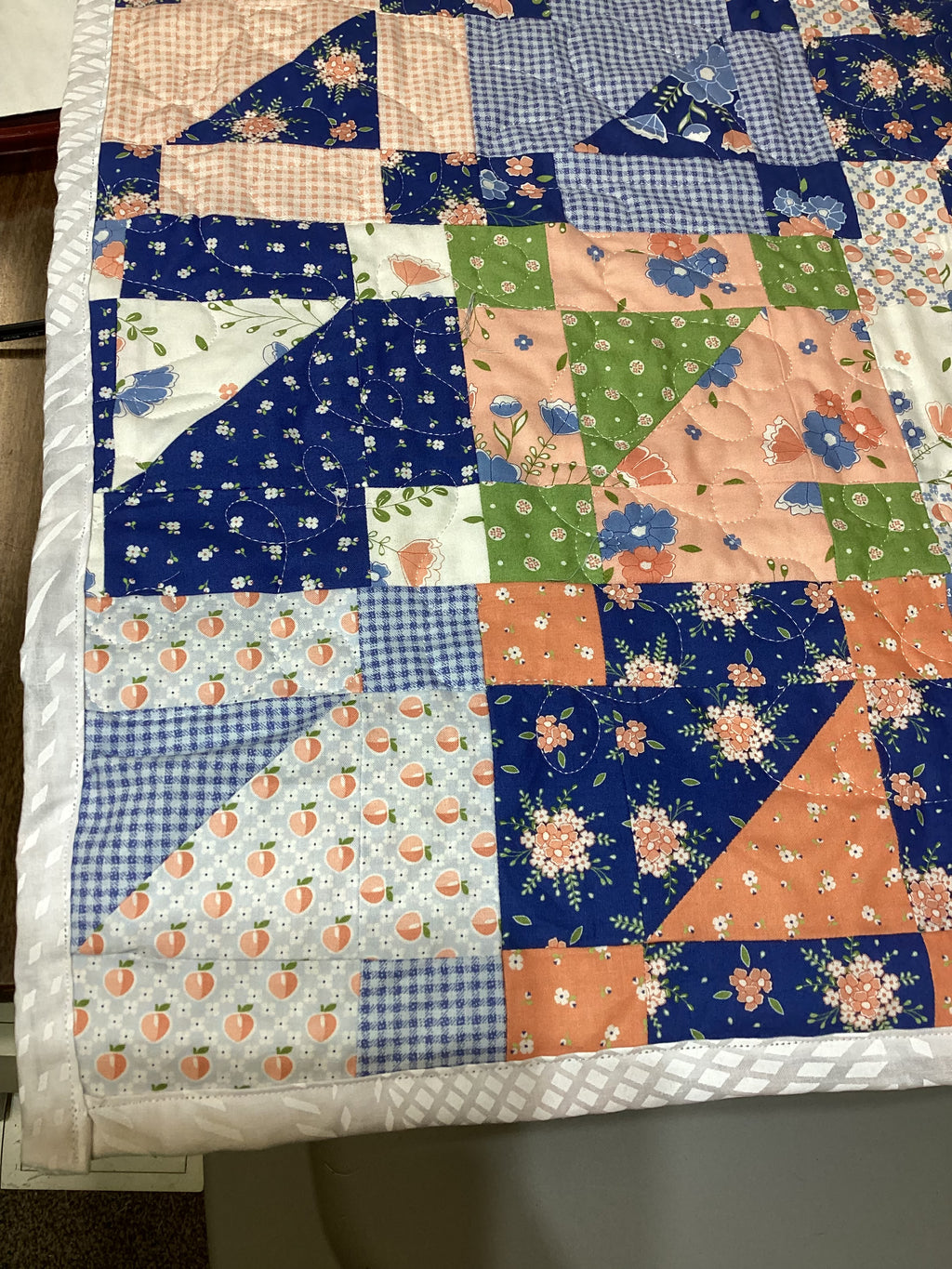 Enchanted Blue-Toned Quilt Art Print Collection baby quilt blanket lap quilt cozy warm comforter duvet cover bedspread