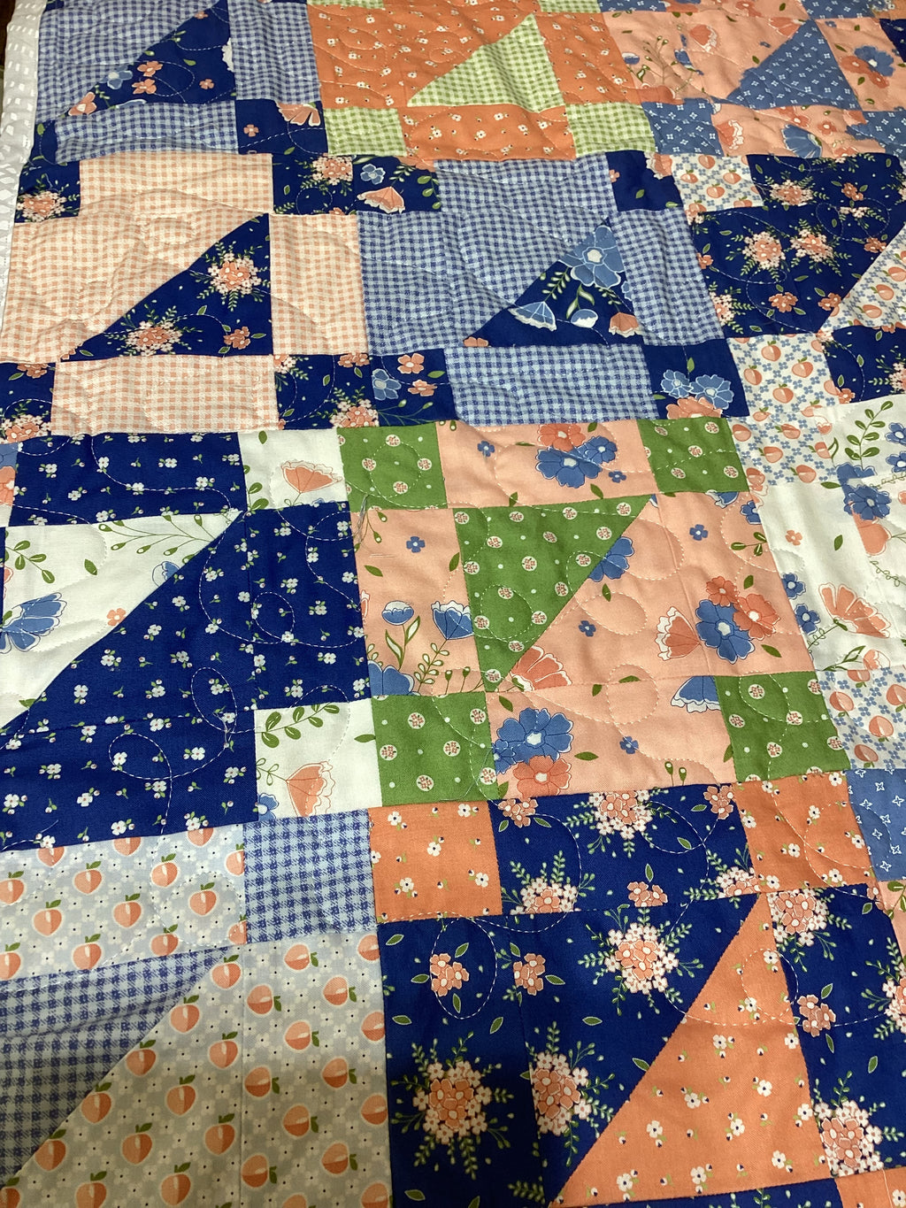 Enchanted Blue-Toned Quilt Art Print Collection baby quilt blanket lap quilt cozy warm comforter duvet cover bedspread