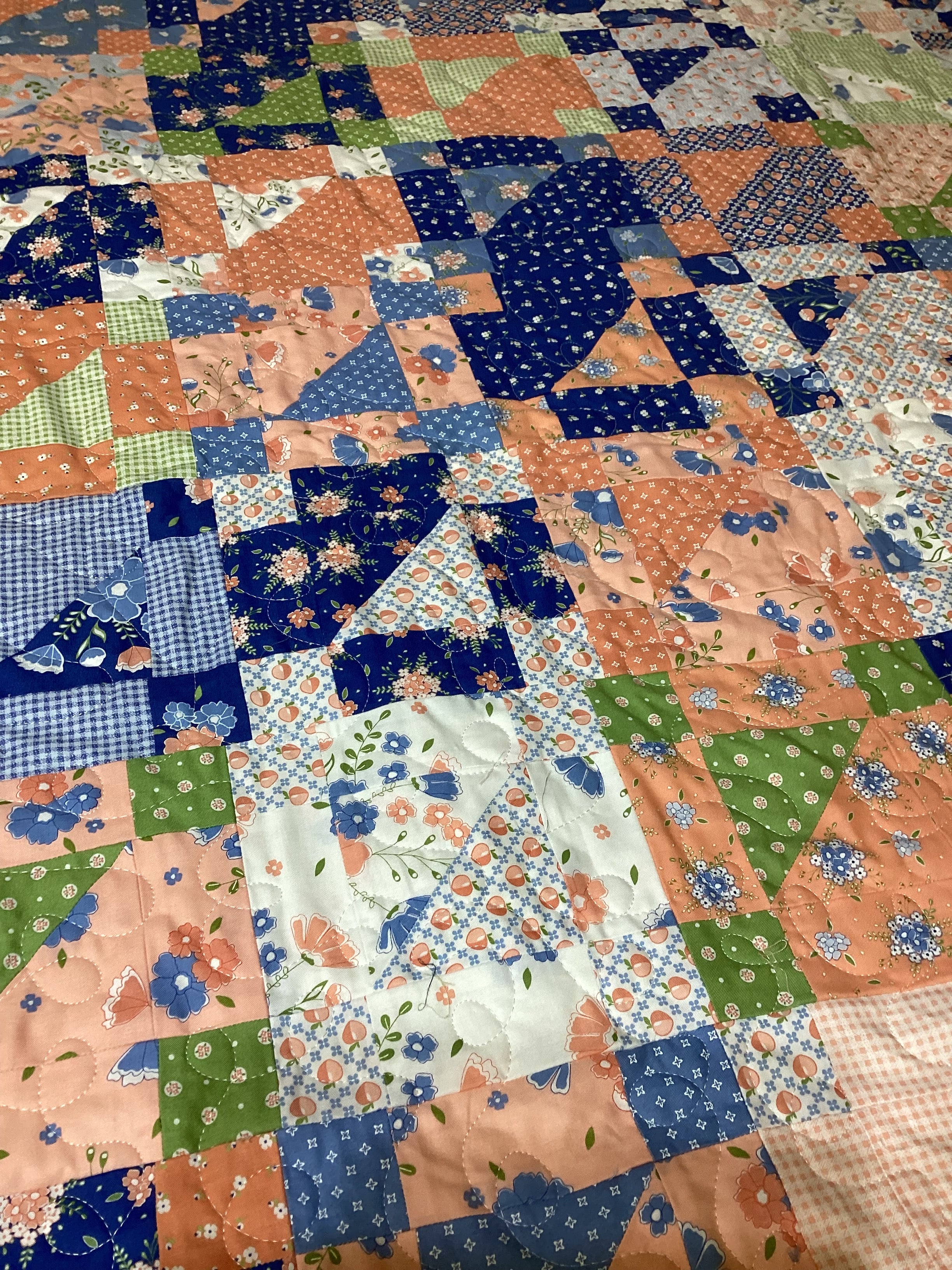 Enchanted Blue-Toned Quilt Art Print Collection baby quilt blanket lap quilt cozy warm comforter duvet cover bedspread