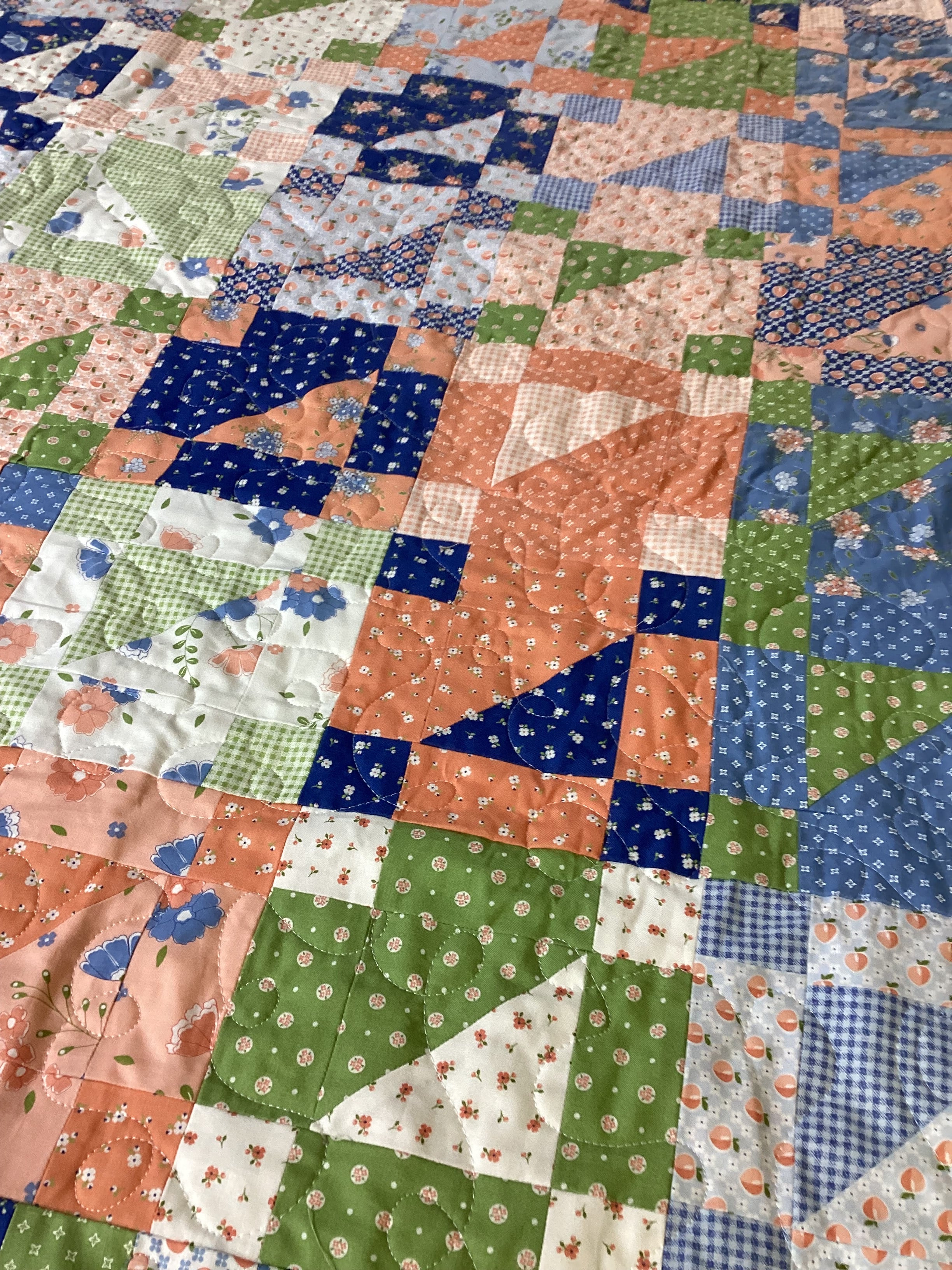 Enchanted Blue-Toned Quilt Art Print Collection baby quilt blanket lap quilt cozy warm comforter duvet cover bedspread