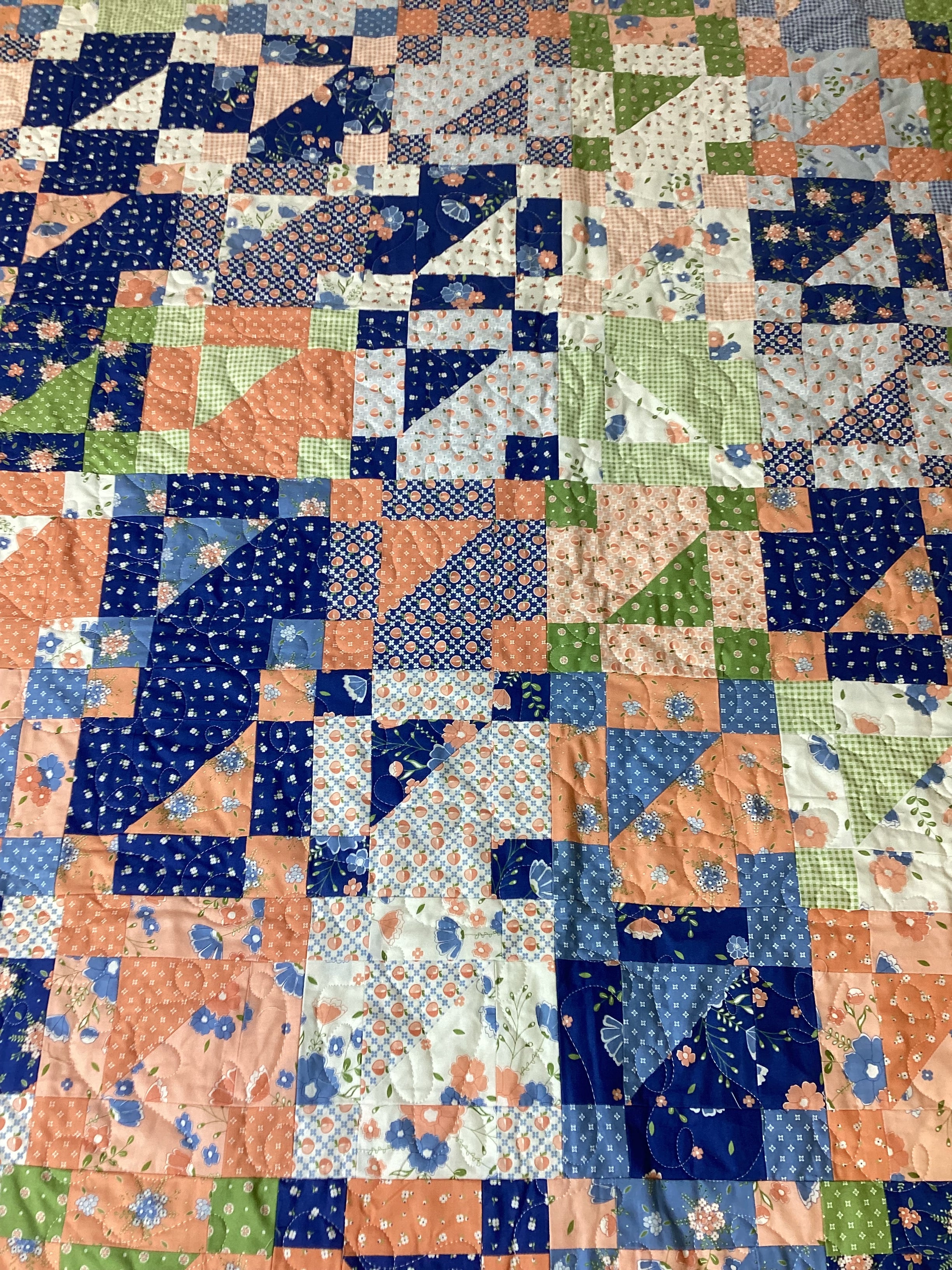 Enchanted Blue-Toned Quilt Art Print Collection baby quilt blanket lap quilt cozy warm comforter duvet cover bedspread