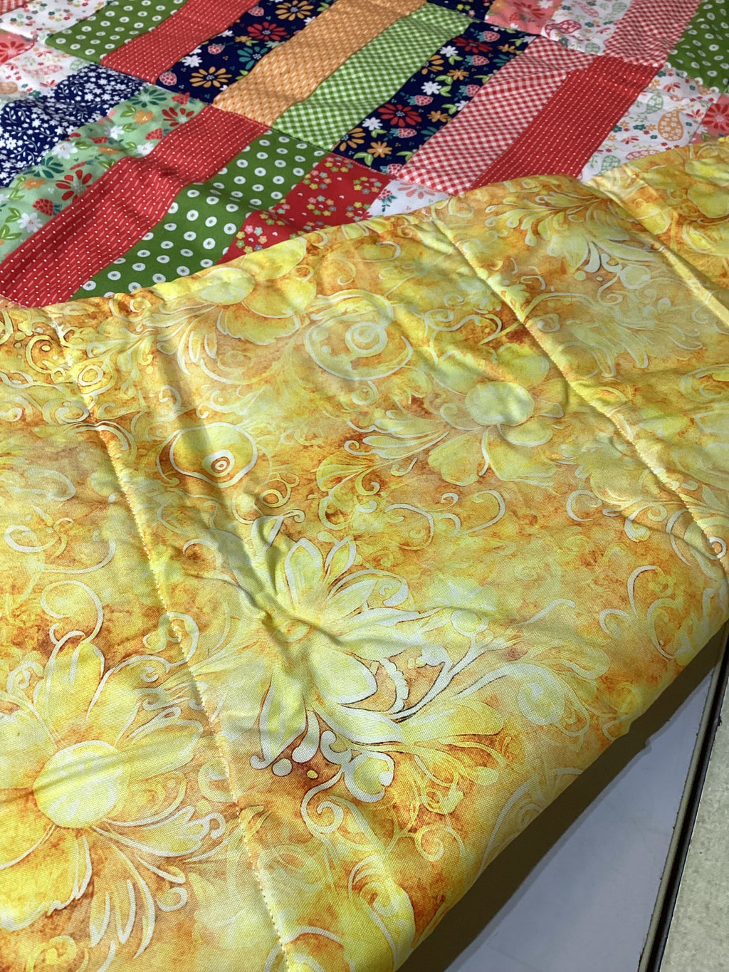 Handmade Floral Baby Quilt & Diaper Bag Set – Colorful Nursery Decor lap quilt baby shower new born gift blanket