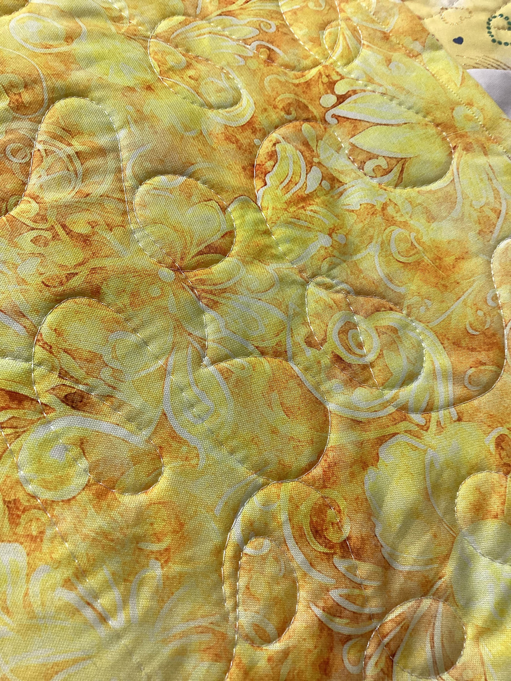 Embroidered Heirloom Quilt in Blooming Rainbow Florals  comforter bedspread throw blanket gift idea