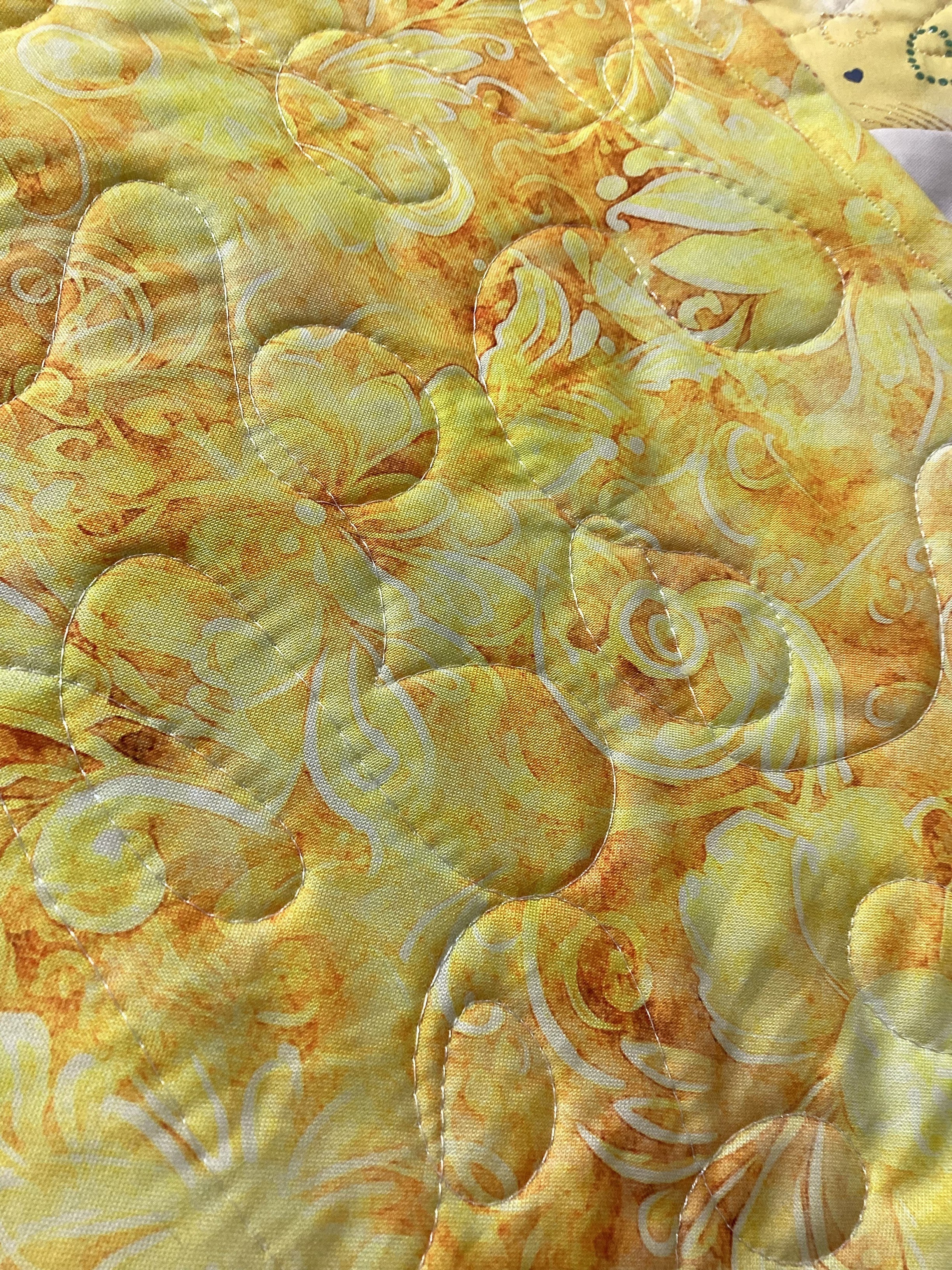 Embroidered Heirloom Quilt in Blooming Rainbow Florals  comforter bedspread throw blanket gift idea