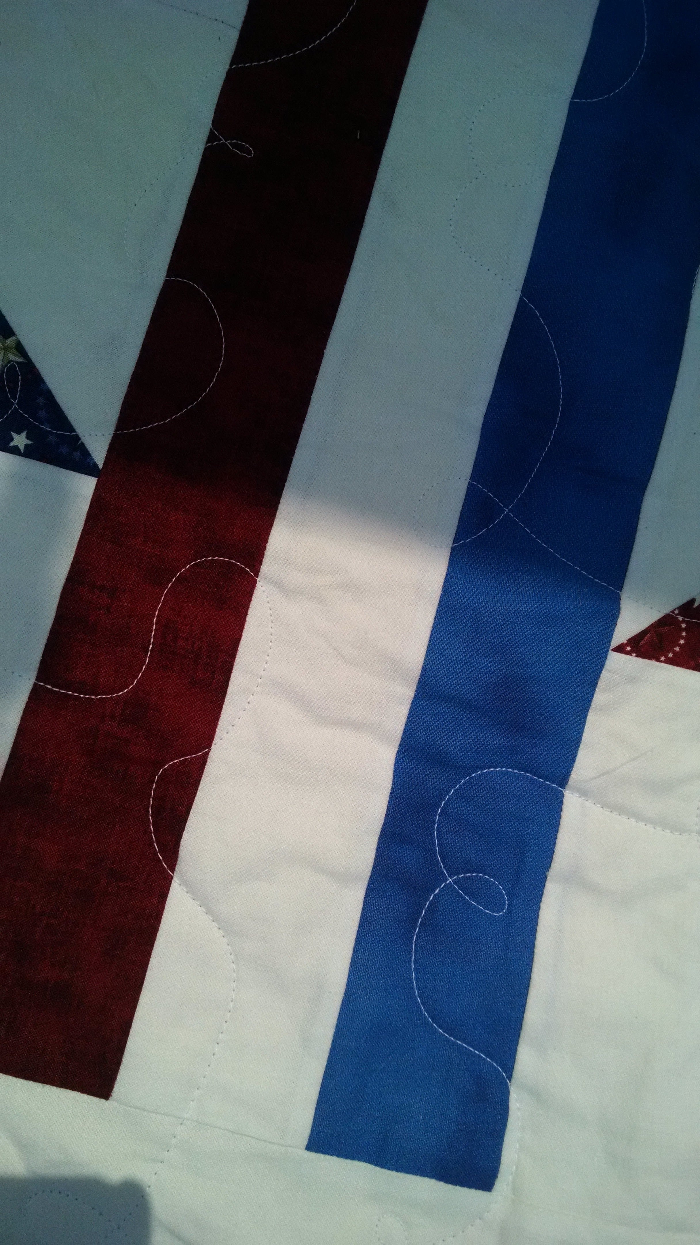 Personalized Star Quilt: Red, White & Blue Bedding  comforter bedspread gift idea