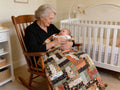 Baby Essentials Set – Handmade Quilt  and Diaper Bag Duo Lap Quilt baby blanket baby shower gift new born nursery decor bedspread
