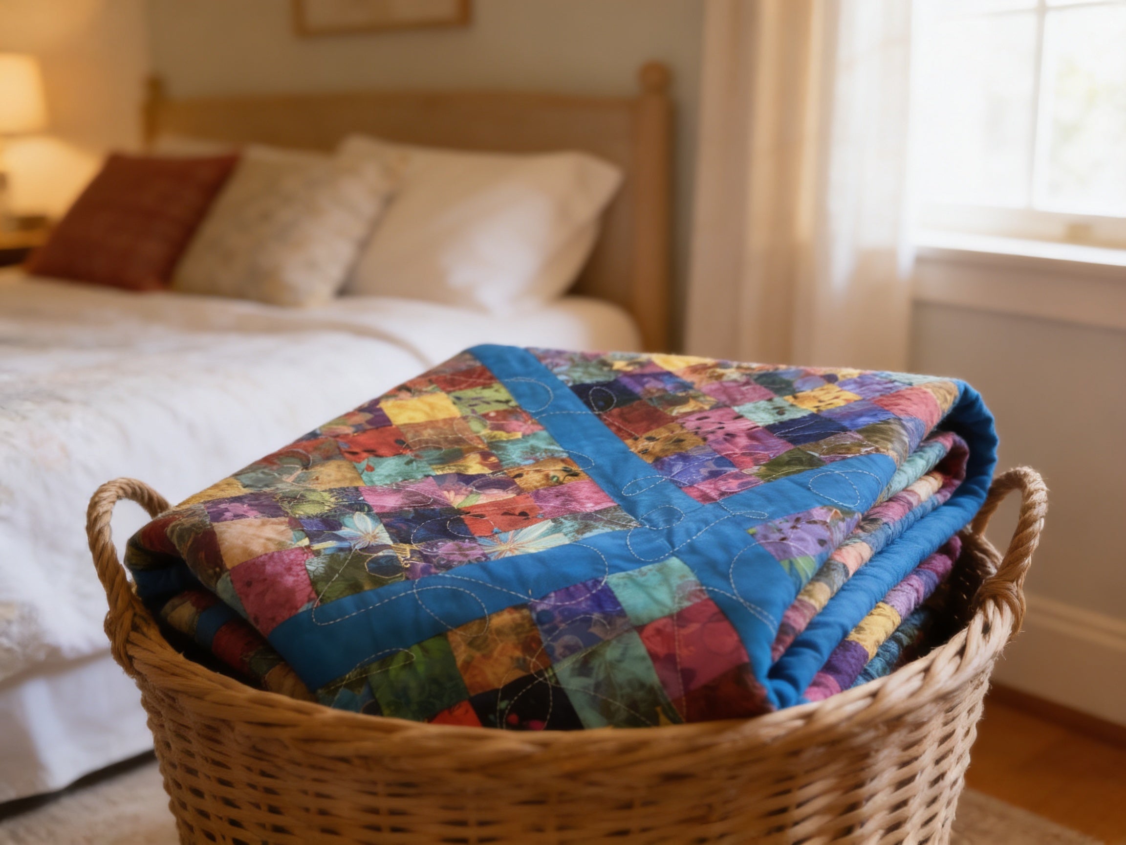 Peacock Dreams Quilt - Handcrafted Twin Throw Blanket”  comforter bedspread duvet cover