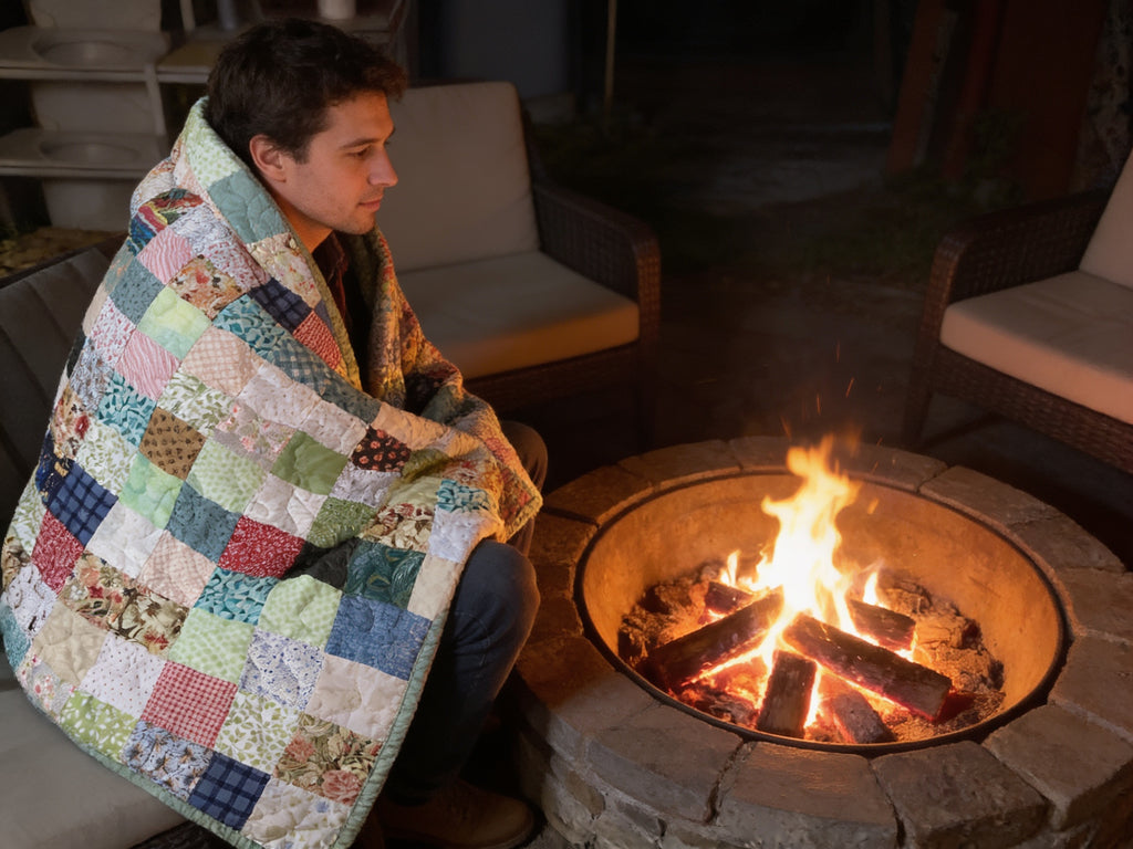One-of-a-Kind Rainbow Scrappy King Quilt – Handmade Patchwork – Sage Green Reverse – Long Arm Quilted Masterpiece