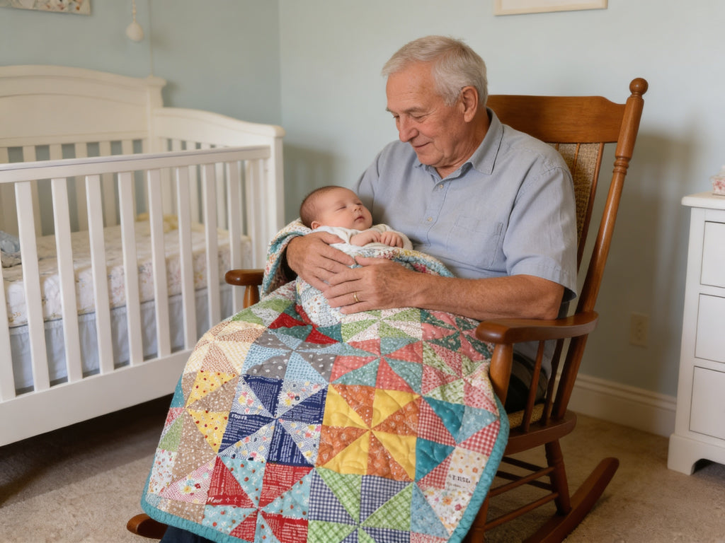 Handcrafted Baby & Lap Blanket of Color, Comfort, and Kindness Lap Quilt baby blanket baby shower gift new born nursery decor bedspread