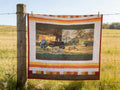 Farmhouse Scene Quilt – Queen Size, Reversible Cotton Bedding  comforter bedspread duvet cover