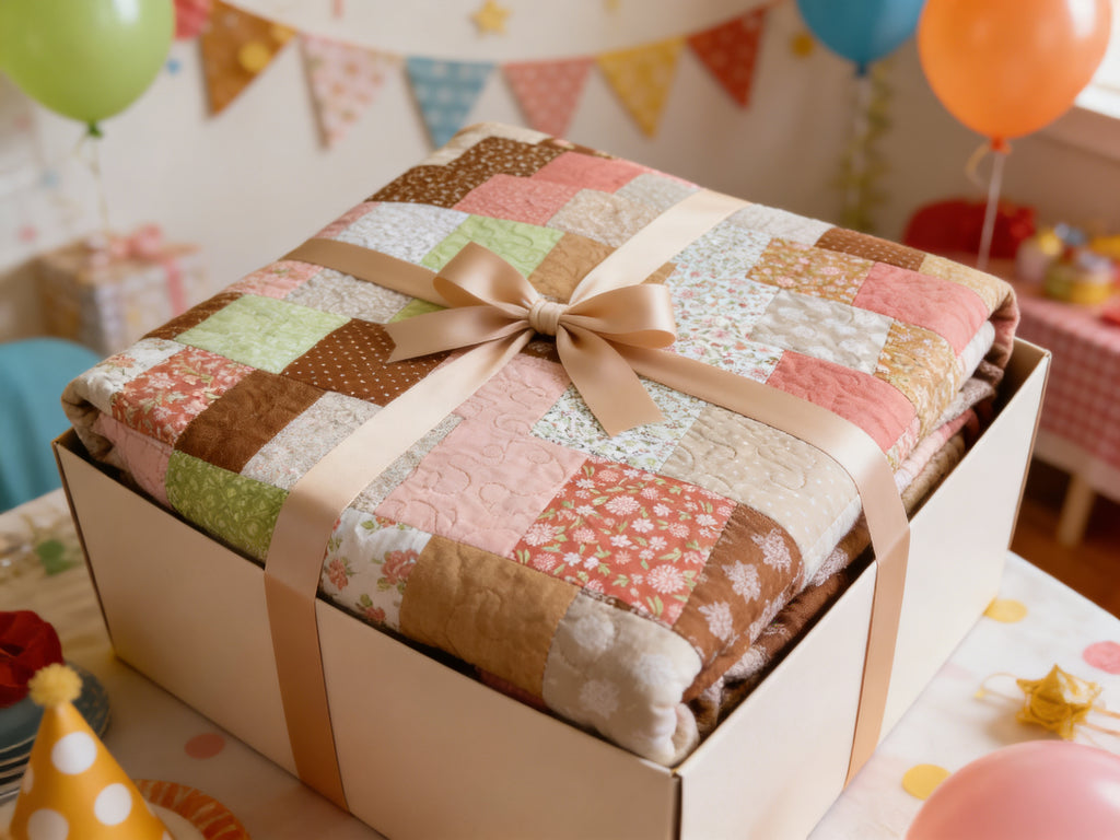 Handmade Brown Tones Full Size Quilt – One of a Kind Cozy Heirloom Blanket,  comforter bedspread duvet cover