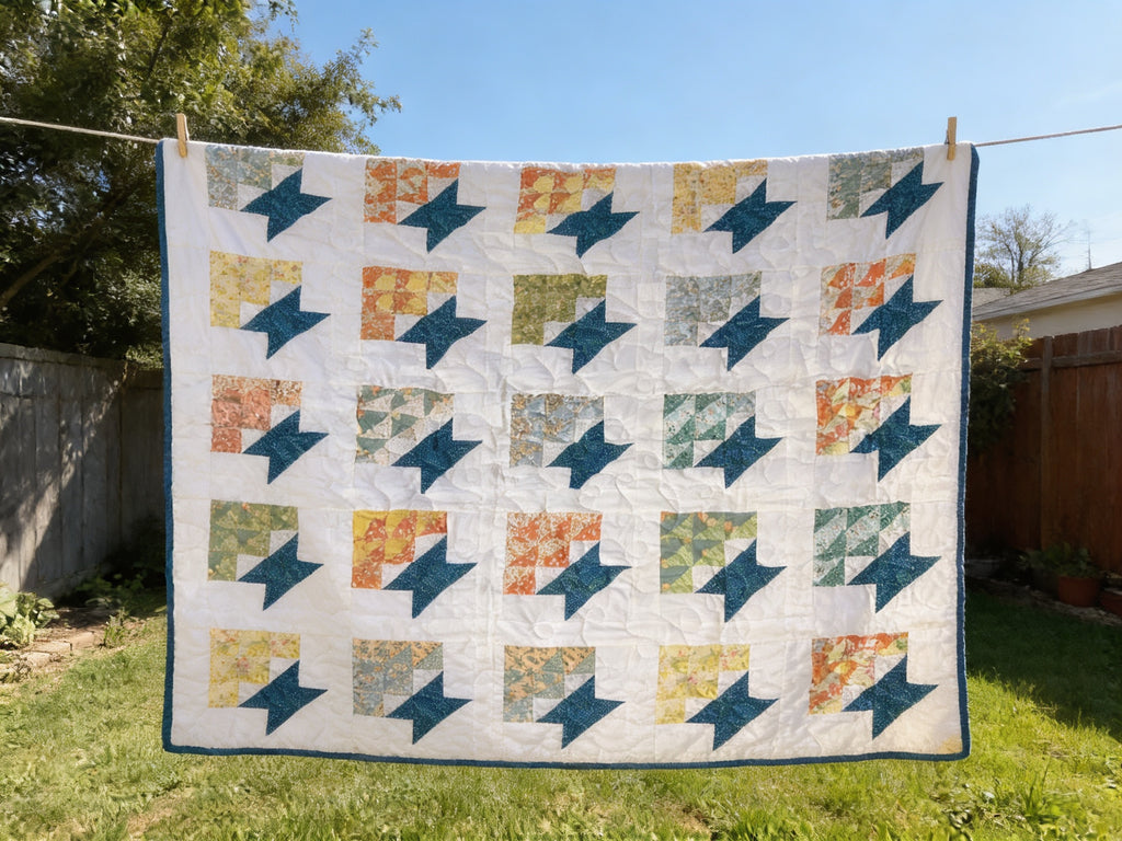 Handmade Modern Twin Quilt - Teal Reversible Bedding - Cozy Home Decor Gift  comforter bedspread gift idea