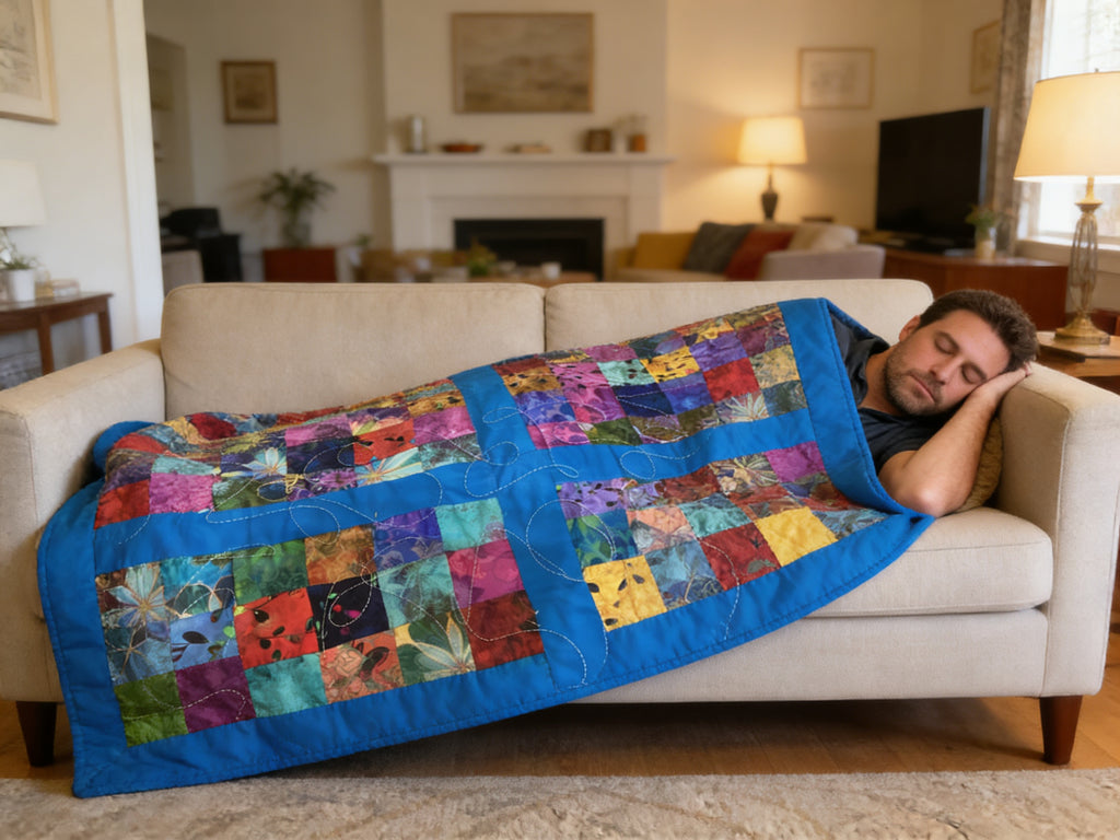 Peacock Dreams Quilt - Handcrafted Twin Throw Blanket”  comforter bedspread duvet cover