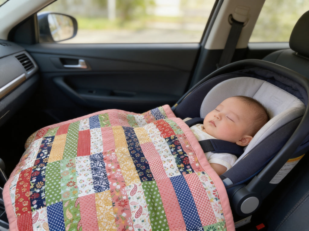 Baby Essentials Set – Handmade Quilt  and Diaper Bag Duo Lap Quilt baby blanket baby shower gift new born nursery decor bedspread