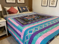 A One-of-a-Kind Butterfly & Dragonfly Reversible Heirloom Quilt comforter bedspread duvet cover throw blanket