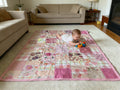 Handmade Shades of Pink Twin or Throw Quilt – One of a Kind Patchwork Blanket  comforter bedspread duvet cover