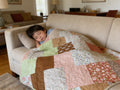 Handmade Brown Tones Full Size Quilt – One of a Kind Cozy Heirloom Blanket,  comforter bedspread duvet cover