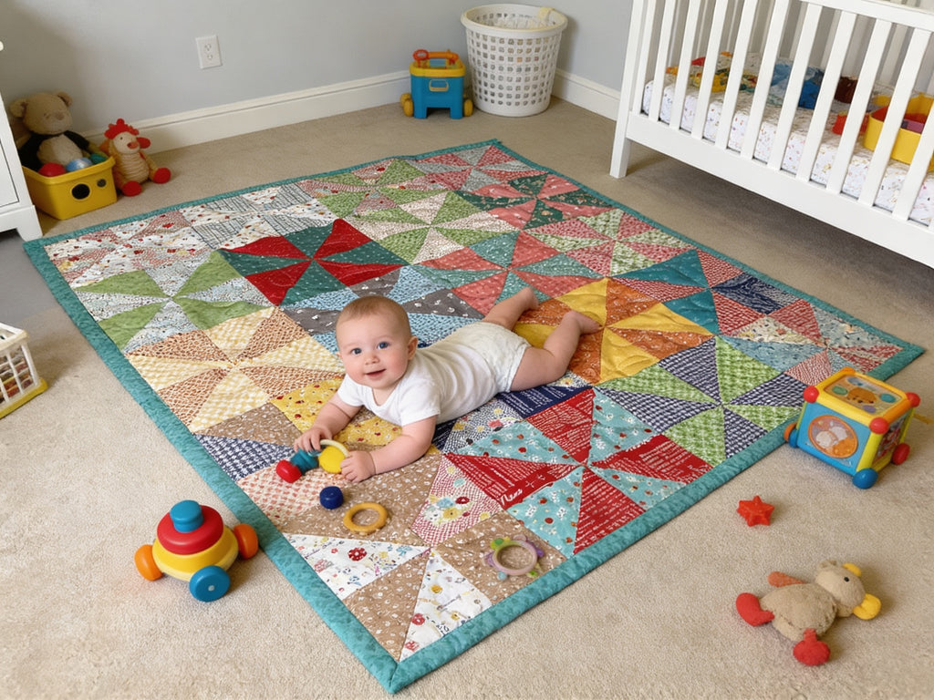Handcrafted Baby & Lap Blanket of Color, Comfort, and Kindness Lap Quilt baby blanket baby shower gift new born nursery decor bedspread