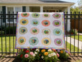 Personalized Bird & Flower Quilt - Handmade Throw Blanket comforter bedspread duvet cover gift idea