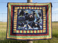 Enchanting Bear Hugs Quilt – Handmade Queen Size comforter bedspread duvet cover throw blanket