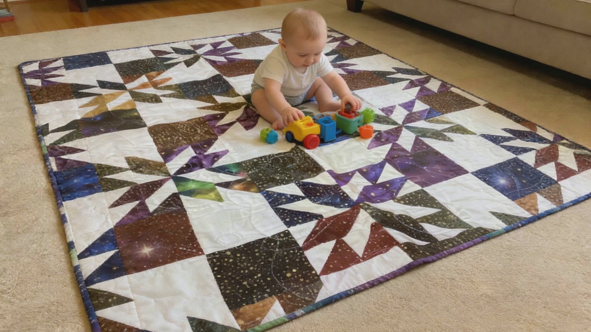 Cozy bursting star quilt blanket for twin bed dorm room Lap Quilt baby blanket baby shower gift new born nursery decor bedspread